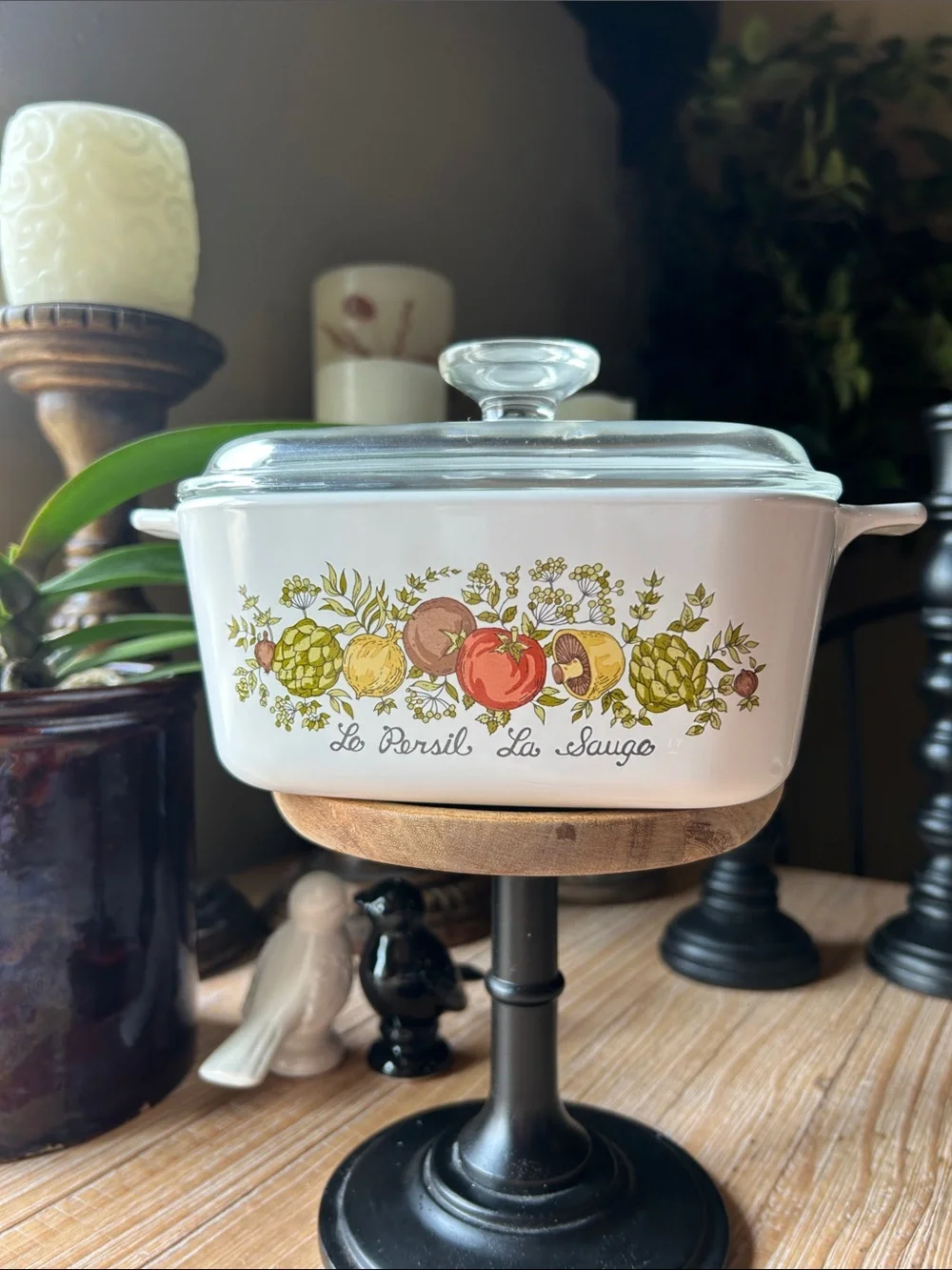 Vintage Corningware Spice of Life Le Persil La Sauge Casserole Dish
